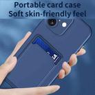 For iPhone 17 Skin Feel Card Contrast Color Button TPU Phone Case(Dark Blue) - 3