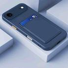 For iPhone 17 Air Skin Feel Card Contrast Color Button TPU Phone Case(Dark Blue) - 2