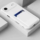 For iPhone 17 Air Skin Feel Card Contrast Color Button TPU Phone Case(White) - 2