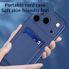 For iPhone 17 Pro Skin Feel Card Contrast Color Button TPU Phone Case(White) - 3
