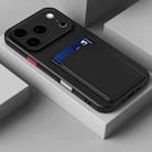 For iPhone 17 Pro Skin Feel Card Contrast Color Button TPU Phone Case(Black) - 2