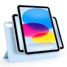 For iPad 2022 / 2025 Trifold Magnetic Split Acrylic Leather Tablet Case(Ice Blue) - 1