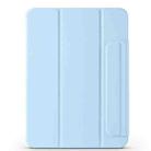 For iPad 2022 / 2025 Trifold Magnetic Split Acrylic Leather Tablet Case(Ice Blue) - 2