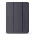 For iPad 2022 / 2025 Trifold Magnetic Split Acrylic Leather Tablet Case(Black) - 2
