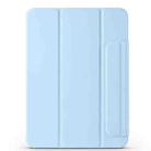 For iPad mini 2024 / mini 6 Trifold Magnetic Split Acrylic Leather Tablet Case(Ice Blue) - 2