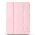 For iPad mini 2024 / mini 6 Trifold Magnetic Split Acrylic Leather Tablet Case(Pink) - 2