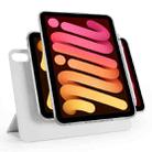 For iPad mini 2024 / mini 6 Trifold Magnetic Split Acrylic Leather Tablet Case(Grey) - 1