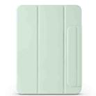 For iPad mini 2024 / mini 6 Trifold Magnetic Split Acrylic Leather Tablet Case(Baby Green) - 2