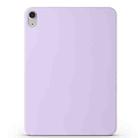 For iPad mini 2024 / mini 6 Trifold Magnetic Split Acrylic Leather Tablet Case(Taro Purple) - 3