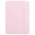 For iPad Air 11 2024 / 2025 Trifold Magnetic Split Acrylic Leather Tablet Case(Pink) - 2
