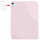 For iPad Air 11 2024 / 2025 Trifold Magnetic Split Acrylic Leather Tablet Case(Pink) - 3