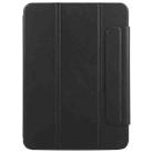 For iPad Air 11 2024 / 2025 Trifold Magnetic Split Acrylic Leather Tablet Case(Black) - 2