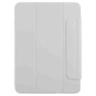 For iPad Air 11 2024 / 2025 Trifold Magnetic Split Acrylic Leather Tablet Case(Grey) - 2