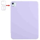 For iPad Air 11 2024 / 2025 Trifold Magnetic Split Acrylic Leather Tablet Case(Taro Purple) - 3