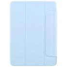 For iPad 9.7 2018 / 2017 / Air 2 / 1 Trifold Magnetic Split Acrylic Leather Tablet Case(Ice Blue) - 2