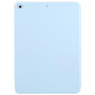For iPad 9.7 2018 / 2017 / Air 2 / 1 Trifold Magnetic Split Acrylic Leather Tablet Case(Ice Blue) - 3
