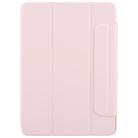 For iPad 9.7 2018 / 2017 / Air 2 / 1 Trifold Magnetic Split Acrylic Leather Tablet Case(Pink) - 2
