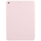 For iPad 9.7 2018 / 2017 / Air 2 / 1 Trifold Magnetic Split Acrylic Leather Tablet Case(Pink) - 3