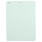 For iPad 9.7 2018 / 2017 / Air 2 / 1 Trifold Magnetic Split Acrylic Leather Tablet Case(Baby Green) - 3