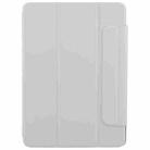 For iPad 10.2 2021 / 2020 / 10.5 2021 Trifold Magnetic Split Acrylic Leather Tablet Case(Grey) - 2