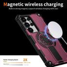 For Samsung Galaxy S25 Ultra 5G Shockproof Kickstand Metallic Shaft MagSafe Phone Case(Purple) - 3