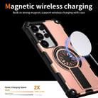 For Samsung Galaxy S25 Ultra 5G Shockproof Kickstand Metallic Shaft MagSafe Phone Case(Rose Gold) - 3
