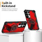 For Samsung Galaxy S24 Ultra 5G Shockproof Kickstand Metallic Shaft MagSafe Phone Case(Red) - 2