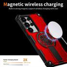 For Samsung Galaxy S24 Ultra 5G Shockproof Kickstand Metallic Shaft MagSafe Phone Case(Red) - 3