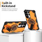 For Samsung Galaxy S24 Ultra 5G Shockproof Kickstand Metallic Shaft MagSafe Phone Case(Orange) - 2