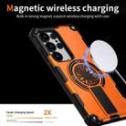 For Samsung Galaxy S24 Ultra 5G Shockproof Kickstand Metallic Shaft MagSafe Phone Case(Orange) - 3