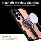 For Samsung Galaxy S24 Ultra 5G Shockproof Kickstand Metallic Shaft MagSafe Phone Case(Rose Gold) - 3