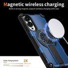 For Samsung Galaxy S25 Edge 5G Shockproof Kickstand Metallic Shaft MagSafe Phone Case(Blue) - 3