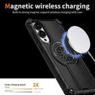 For Samsung Galaxy S25 Edge 5G Shockproof Kickstand Metallic Shaft MagSafe Phone Case(Black) - 3