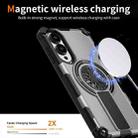 For Samsung Galaxy S25 Edge 5G Shockproof Kickstand Metallic Shaft MagSafe Phone Case(Silver) - 3