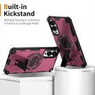 For Samsung Galaxy S25 Edge 5G Shockproof Kickstand Metallic Shaft MagSafe Phone Case(Purple) - 2