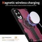 For Samsung Galaxy S25 Edge 5G Shockproof Kickstand Metallic Shaft MagSafe Phone Case(Purple) - 3