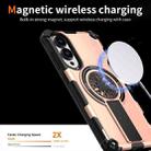 For Samsung Galaxy S25 Edge 5G Shockproof Kickstand Metallic Shaft MagSafe Phone Case(Rose Gold) - 3