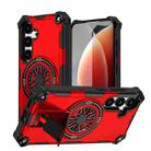 For Samsung Galaxy S24 5G Shockproof Kickstand Metallic Shaft MagSafe Phone Case(Red) - 1