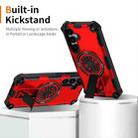 For Samsung Galaxy S24 5G Shockproof Kickstand Metallic Shaft MagSafe Phone Case(Red) - 2