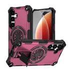 For Samsung Galaxy S24 5G Shockproof Kickstand Metallic Shaft MagSafe Phone Case(Purple) - 1