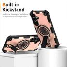 For Samsung Galaxy S24 5G Shockproof Kickstand Metallic Shaft MagSafe Phone Case(Rose Gold) - 2