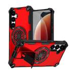 For Samsung Galaxy S24+ 5G Shockproof Kickstand Metallic Shaft MagSafe Phone Case(Red) - 1
