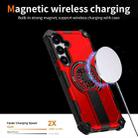 For Samsung Galaxy S24+ 5G Shockproof Kickstand Metallic Shaft MagSafe Phone Case(Red) - 3