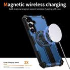 For Samsung Galaxy S24+ 5G Shockproof Kickstand Metallic Shaft MagSafe Phone Case(Blue) - 3