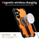 For Samsung Galaxy S24+ 5G Shockproof Kickstand Metallic Shaft MagSafe Phone Case(Orange) - 3