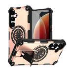 For Samsung Galaxy S24+ 5G Shockproof Kickstand Metallic Shaft MagSafe Phone Case(Rose Gold) - 1