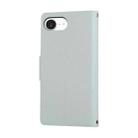 For iPhone 16e Round Buckle Zipper Wallet Leather Phone Case with Crossbody Strap(Sky Blue) - 3