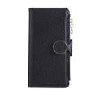For iPhone 14 Plus Round Buckle Zipper Wallet Leather Phone Case with Crossbody Strap(Black) - 2