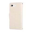 For iPhone 7 / 8 / SE 2022 Round Buckle Zipper Wallet Leather Phone Case with Crossbody Strap(White) - 3