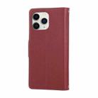 For iPhone 11 Pro Max Round Buckle Zipper Wallet Leather Phone Case with Crossbody Strap(Red) - 3